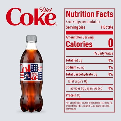 Diet Coke Soda Soft Drink Bottles, 16.9 fl oz, 6 Pack