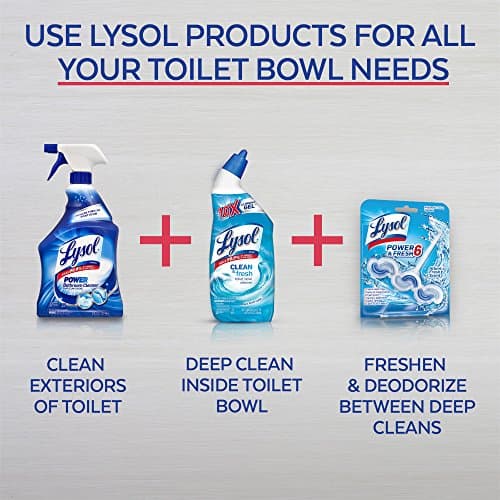 Lysol Toilet Bowl Cleaner Gel, For Cleaning and Disinfecting, Stain Removal, Forest Rain Scent, 24oz — view 4