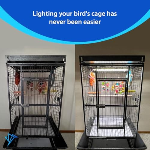 M&M Cage Company - Bird Cage Light for Soft Bill & Hook Bill Birds- Full Spectrum LED Pet Lamp (24" Hookbill Light) — view 5