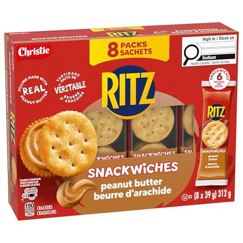 RITZ Peanut Butter Cracker Snackwiches, Filling Made With Real Peanut Butter, 312 g (Pack of 8) — view 5