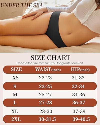 UNDER THE SEA 6 Pack Cotton Underwear for Women Low Rise Bikini High Cut Breathable Panties Underwear Womens Clothing Lingerie — view 6