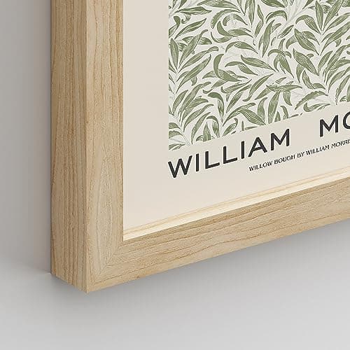SIGNWIN Framed Poster William Morris Blue & Green Floral Pattern Wilderness Nature Illustrations Fine Art Decorative Country/Farmhouse Vintage for Living Room, Bedroom, Office - 11"x14"x4 Natural — view 4