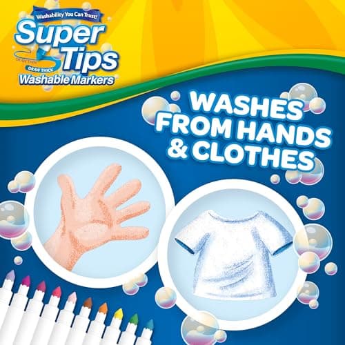 Crayola Super Tips Marker Set (100ct), Fine Point Washable Markers, Teacher Must Haves, Back to School Supplies for Kids & Adults, Art Supplies, Ages 3+ — view 11