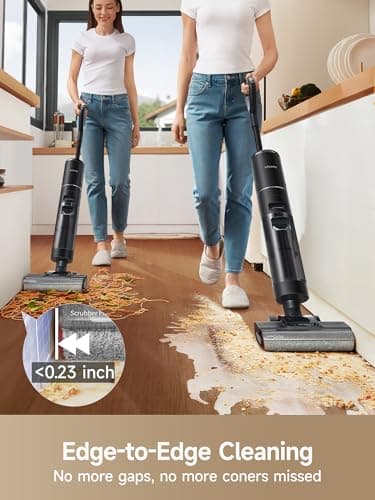 DREAME H12 PRO Vacuum Mop, Wet Dry Vacuum Cleaner for Hard Floor, Vacuum and Mop at The Same Time for Wet & Dry Messes, Auto Self-Cleaning, Edge to Edge Cleaning with Hot Air Drying — view 4