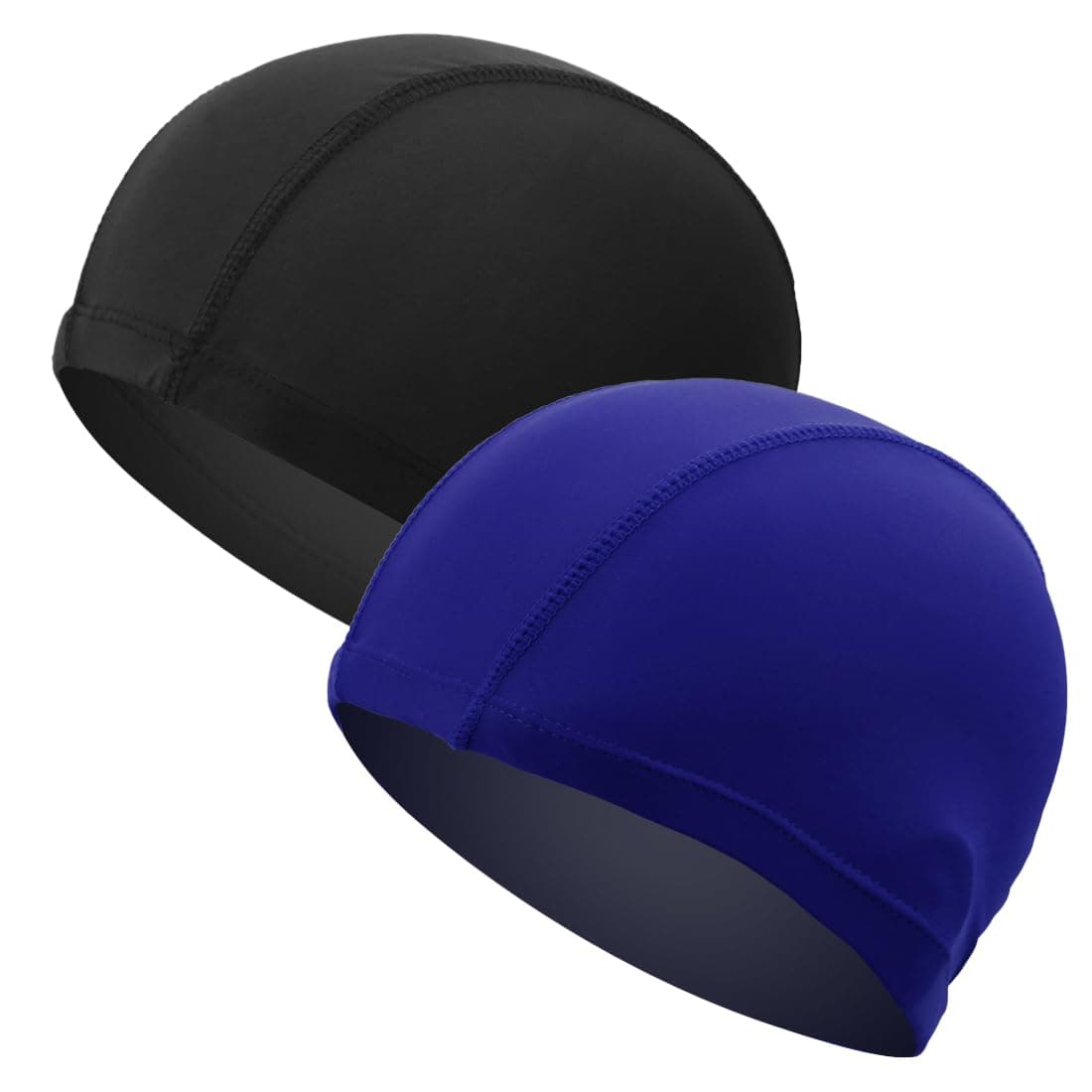 WeddHuis 2 Pcs Unisex Gorro de Natación Gorro Elásticos de Baño Piscina Mujer y Hombre Gorro de Baño para Pelo Largo y Corto Gorros de Piscina Suave y Cómodo