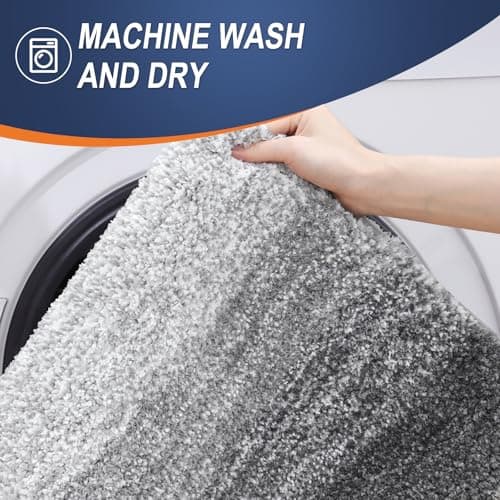 OLANLY Bathroom Rugs Mat 30x20, Extra Soft Absorbent Microfiber Bath Rugs, Rubber Backing, Quick Dry, Machine Washable Bath Mats for Bathroom Floor, Tub and Shower, Home Decor Accessories, Grey — view 5
