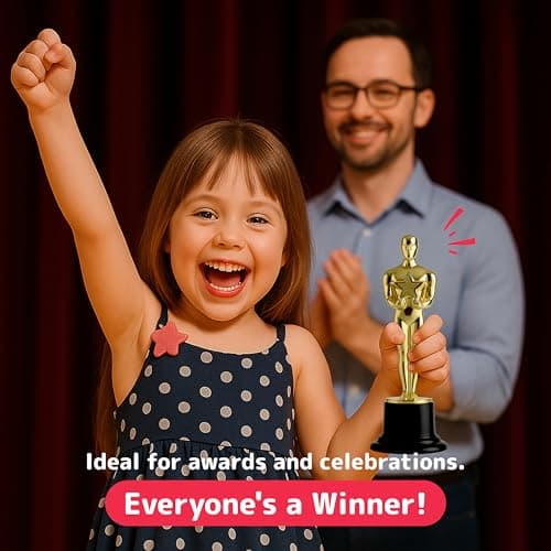 Prextex Gold 6'' Award Trophies (12 Pack) for Ceremonies or Parties — view 4