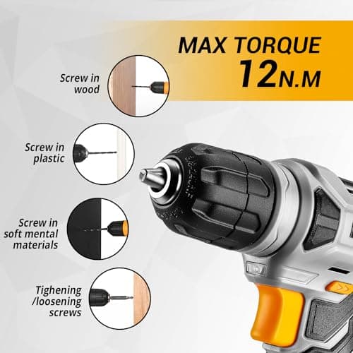 DEKOPRO Tool Set：Tool Kit with 8V Cordless Drill,Tool Box with Drill,Hand Drill Set for Men & Women,Home Tool Kits for House Repair,Handyman,DIY 126 Piece — view 4