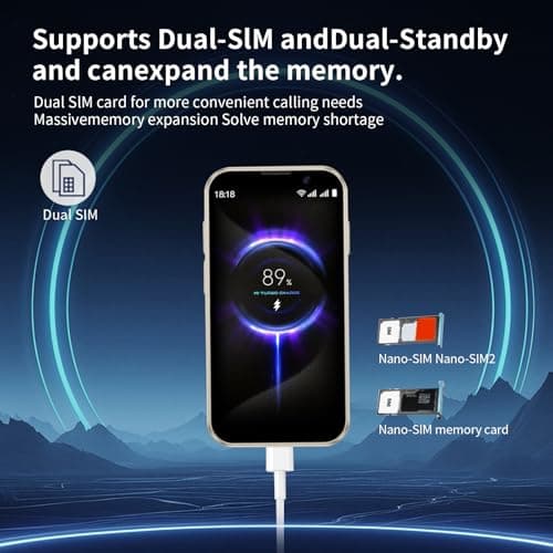 Mini 3G Smartphone Unlock, 3-inch high-Definition Touch Screen Dual SIM Card Dual Standby mini Phone, Portable Backup Compact Phone, Suitable for Students and Children as Gifts (Blue, 2GB+16GB) — view 4