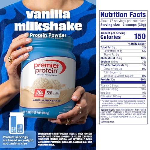 Premier Protein Powder, Vanilla, 100% Whey, 30g High Protein, 17 Servings — view 4
