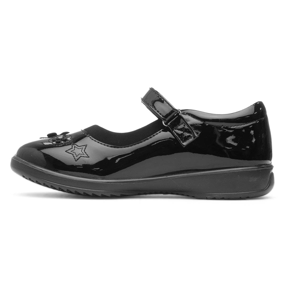Walkright Collins Girls Black Patent School Shoe — view 4