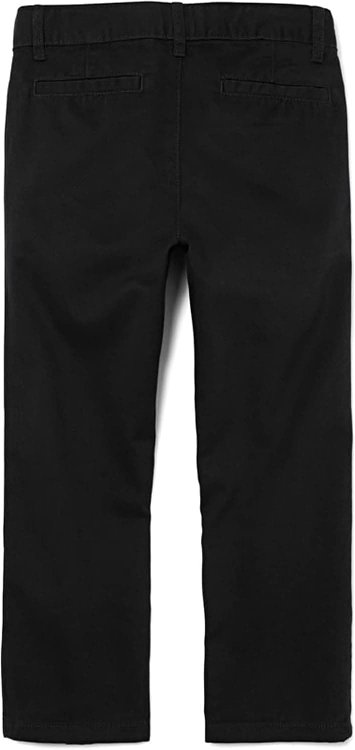The Children's Place Boys Stretch Relaxed Straight Chino Pants 4 Black — view 3