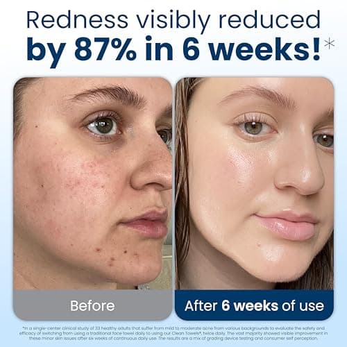 Clean Skin Club Clean Towels XL®, 100% USDA Biobased Face Towel, Disposable Face Towelette, Eczema Association Accepted, Makeup Remover Dry Wipes, Ultra Soft, 50 ct per pack, 2 Packs, 100 Ct Total — view 2