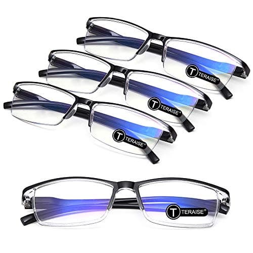 4PCSFashion Anti-blue light Reading Glasses Quality Readers for Men Women(2.5X)
