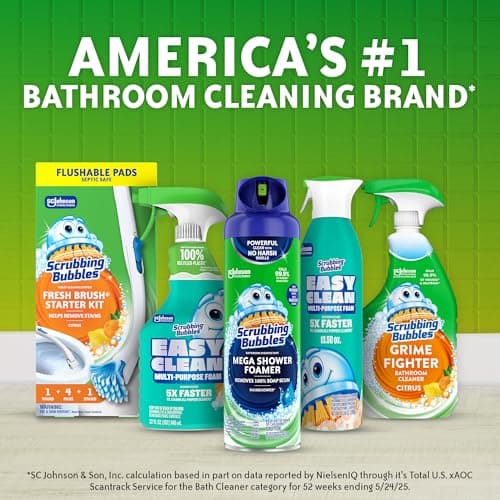 Scrubbing Bubbles Continuous Clean Toilet Drop-Ins, Automatic Blue Toilet Bowl Cleaner, Septic-Safe Tank Tablets Remove Hard Water Minerals & Limescale, Stain & Smell Protection, 3 Count (Pack of 1) — view 8