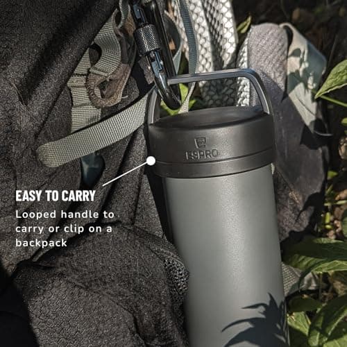 ESPRO Go P0 Ultralight French Press Coffee Maker for Travel, Vacuum Insulated Stainless Steel, 16 Ounces, Matte Meteorite Black — view 8