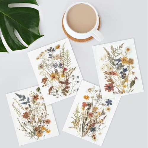 SIGNWIN Poster Botanical Flower Dried Flower Nature Illustration Decorative Country/Farmhouse Rustic Cozy Zen for Living Room, Bedroom, Office - 8"x10"x 4 — view 2