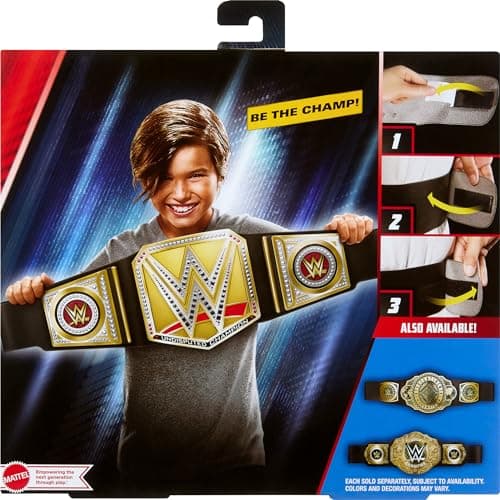 Mattel WWE Championship Title, Undisputed WWE Universal Championship Role-Play & Costume Accessory, Wearable Leather-like Belt 3+ Feet — view 5