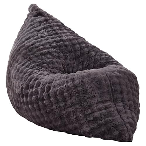Hobestluk 3 in 1 Bean Bag Chair Giant Bean Bag Chairs for Adults with Bubble Cover Convertible Bean Bag Floor Cushion with Machine Washable Cover for Living Room (Bubble Dark Grey) — view 7