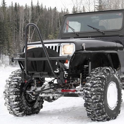 COVERTIFY Winch Cover, 600D Heavy Duty Winch Cover 12000lb, Waterproof Dustproof Sunproof Tear-resistant Cover 8000 - 17500lbs for Badlands Outdoor All-Weather Protection , 21.5” x 9.5” x 7.5” — view 7