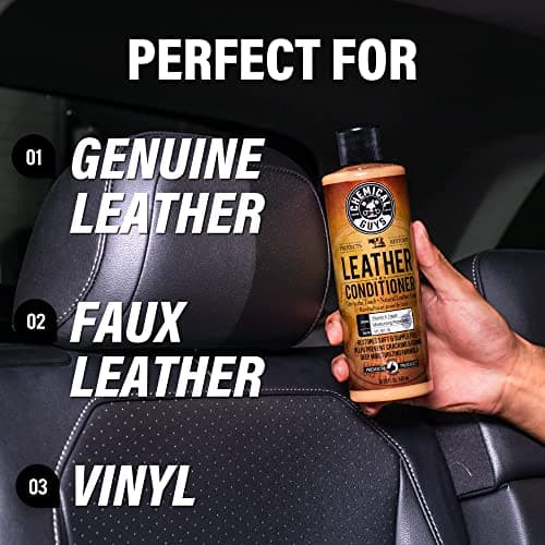 Chemical Guys Leather Cleaner and Conditioner Kit - Car Cleaner and Conditioner, Safely Cleans & Conditions Leather Car Interiors, Furniture, Shoes, Boots, Bags, Apparel & More, 2 Bottles (16 oz Each) — view 8