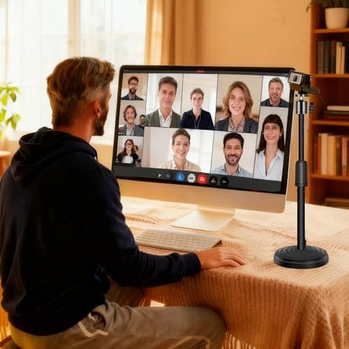 Urciwos Webcam Stand, 12.6 Inch Web Cam Stand for Desk, Adjustable Webcam Mount Camera Stand for Logitech Webcam C922 C930e C920S C920 C615 C960 C920x BRIO 4K NexiGo N60, Phones, Cameras — view 3