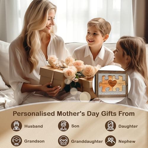 Personalized Custom Mothers Day Canvas Prints Gifts with Your Kid's Names, Mothers Day Gift for Mom Mama Mommy Grandma Wife from Son Daughter Husband Grandson Granddaughter — view 3