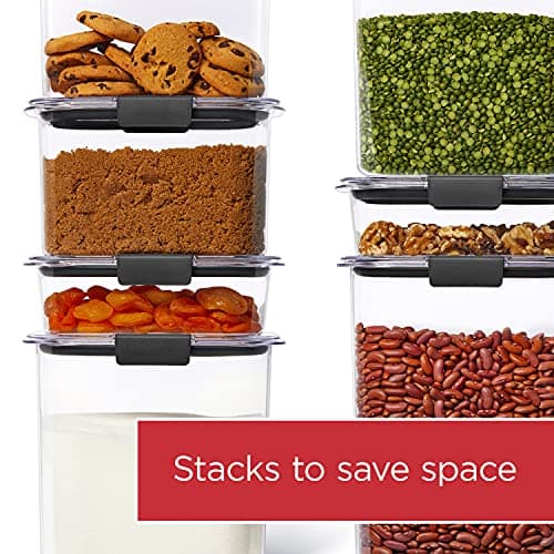 Rubbermaid Brilliance Pantry Food Storage Containers, Set of 4 (8 Pieces), BPA-Free, Clear, Airtight — view 4