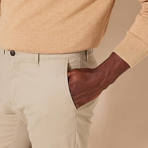 Amazon Essentials Men's Relaxed-Fit Casual Stretch, Khaki, 42W x 34L — view 3