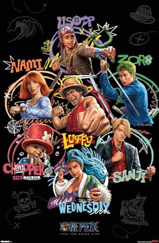 Netflix One Piece: Season 2 (2026) - Straw Hat Grid Wall Poster, 34L" x 22.4W", Unframed Version