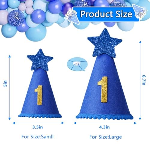 Agroon Blue Dog Birthday Party Supplies with Hat Bandana Numbers — view 4