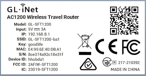 GL.iNet GL-SFT1200 (Opal) Portable WiFi Travel Router, Mini VPN Wireless Router, Mobile Internet WiFi Repeater, Dual Band Openwrt Computer Routers, Home/Business/RV/Cruise — view 7