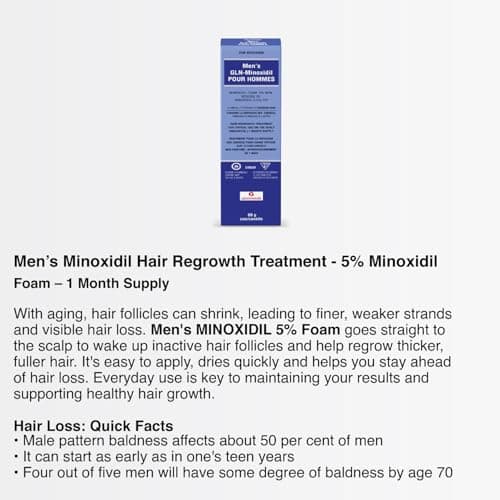 Glenmark | Minoxidil 5% Hair Regrowth Foam for Men, Aerosol Can, 1 Month Treatment (60 gr) – Mess-Free, Fast-Drying Formula for Thinning Hair & Hair Loss – Reactivates Follicles — view 6