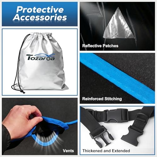 Hail Protector Car Cover for Truck(Length:up to 220inch) + Gift Windshield Sunshade, Multi-Layered EVA Hail Proof Car Cover, Padded Car Hail Protector Tacoma, C10, F100, Maverick,Gladiator etc. — view 3