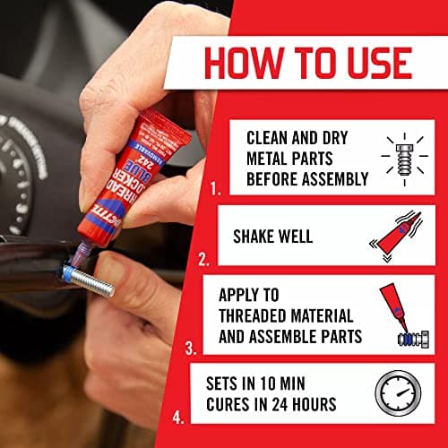 Loctite Threadlocker Blue 242 - Removable Thread Lock Glue for Nuts, Bolts, & Fasteners, Medium Strength Screw Glue to Prevent Loosening & Corrosion - 6 ml, 1 Pack — view 2