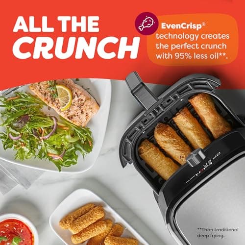 Instant Pot 6QT VORTEX Plus Air Fryer, 6-in-1, Air Fry, Broil, Dehydrate, Crisp, Roast, Reheat, Bake, Dishwasher-Safe Airfryer basket, from the Makers of Instant Pot, Stainless Steel — view 5