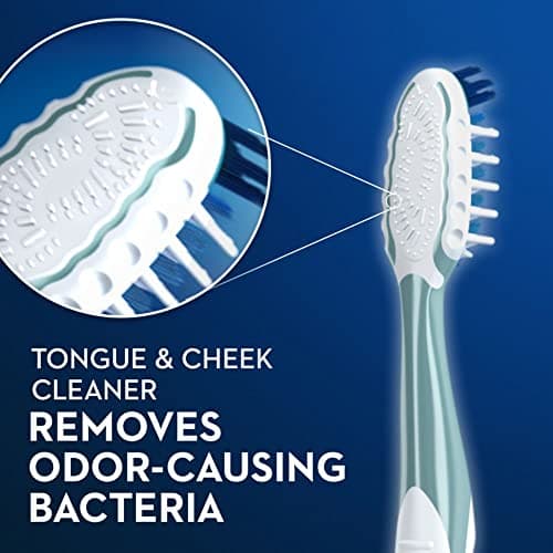 Oral-B Pro Health CrossAction Plaque Removal toothbrushes, 2 Count Toothbrush Medium, Deep Reach in Tight Spaces, Tongue Scraper Tooth Brush, Plaque Fighter, Gentle on Teeth, Gum stimulators — view 3