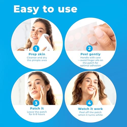 PatchRx Pimple Patches for Face (120 Patches), Hydrocolloid Pimple Patches - Pimple Patch Zit Patch and Pimple Stickers - Hydrocolloid Pimple Dots for Pimples - Zit Patches — view 6