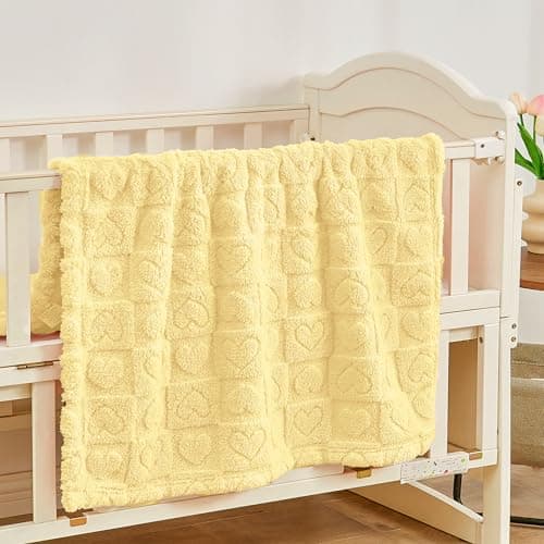 Yurhap Heart Baby Blanket, Love Plush Fleece Baby Blankets for Girls Boys