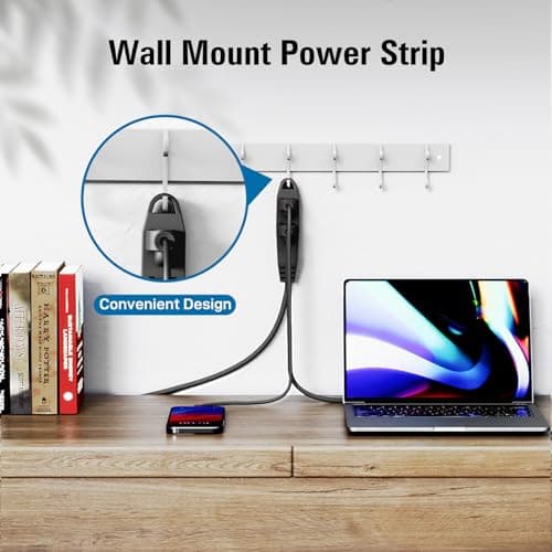 25-Feet 3 Outlet Extension Cord, Kasonic UL Listed, 16/3 SJTW 3-Wire Grounded, 13 Amp 125 V 1625 Watts, Multi-Outlet Indoor/Outdoor Use, Black — view 3