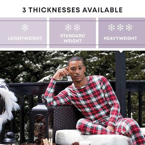Rocky Thermal Underwear Men Long Johns Men Thermal Underwear Thermals Mens Base Layer Mens Thermals Top and Bottom Set (Black, Large, Standard Weight - 185 GSM, One Pack) — view 3