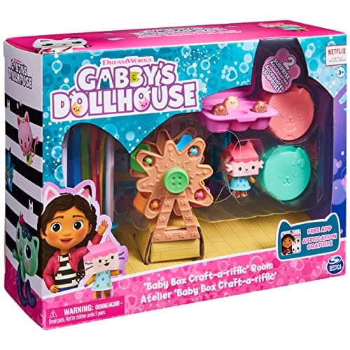 Gabby's Dollhouse, Baby Box Cat Craft-A-Riffic Room with Exclusive Figure, Accessories, Furniture and Dollhouse Delivery, Kids Toys for Ages 3 and up — view 8