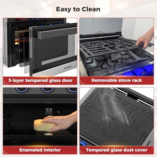CAMPLUX RV Propane Oven Stove Combo 17-Inch with Flame Failure Protection — view 6
