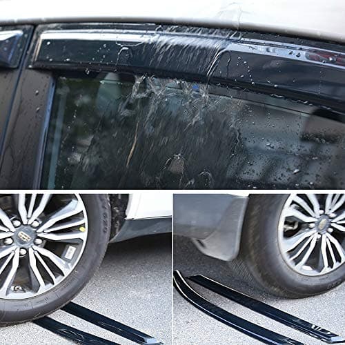 Deebior 92455 Side Window Visor Wind Vent Deflector, 2pcs Out-Channel Nice Rain Guards Set fit for 96-20 Chevrolet Express/GMC Savana 1500/2500/3500 Van 03-09 Kodiak/Topkick C4500/C5500 — view 2