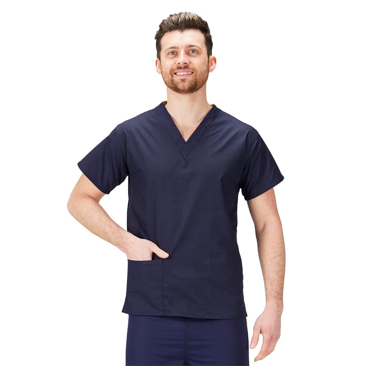 Interweave Healthcare Performance Scrub Set Medical Uniform Unisex Polycotton Reversible Scrubs Top & Trousers With Pockets In 6 Colours — view 3
