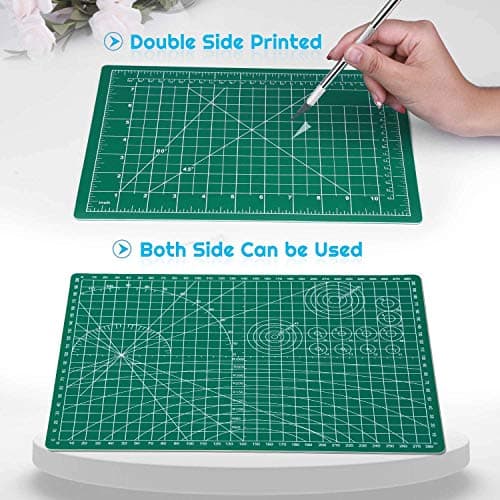 Self Healing Sewing Mat, Anezus Rotary Cutting Mat Double Sided 5-Ply Craft Cutting Board for Sewing Crafts Hobby Fabric Precision Scrapbooking Project 9" x 12"(A4) — view 3