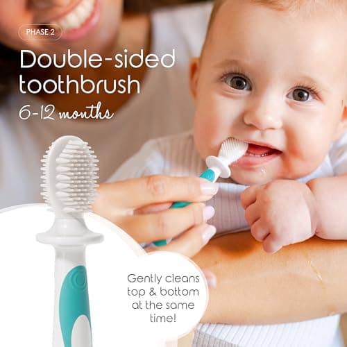 Cherish Baby Care Toothbrush Set (3-24 Months) - 3-Pack Finger, Training & Toddler Toothbrushes, BPA-Free, Newborn Essentials — view 3