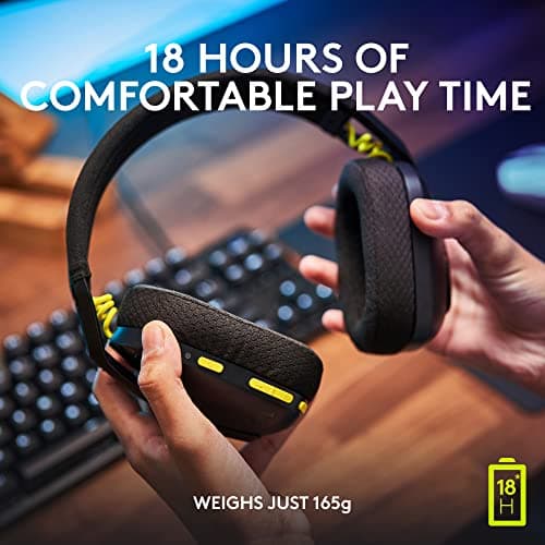 Logitech G435 Lightspeed & Bluetooth Wireless Gaming Headset - Lightweight Over-Ear Headphones, Built-in mics, 18h Battery, Dolby Atmos, PC, PS4, PS5, Nintendo Switch/Switch 2, Mobile - Black — view 5