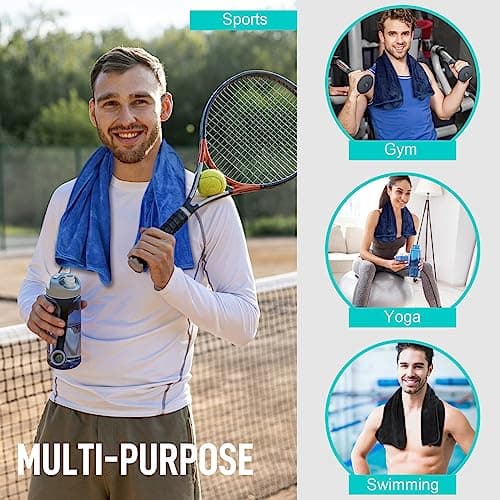 SINLAND Microfiber Camping Towels Super Absorbent Compact Travel Towel Ultra Soft Quick Dry Gym Towels for Sports Beach Swimming Backpacking Hiking and Yoga 3 Pack 16 Inch X 32 Inch — view 5