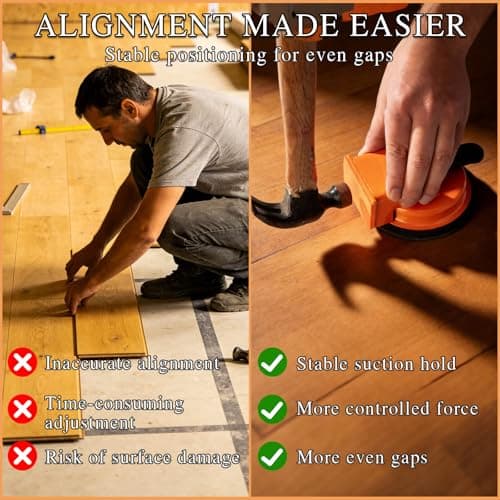 Floor Gap Fixer Tool, Laminate Flooring Tools Floor Gap Fixer, Heavy Duty Floor Gap Tool for Laminate Wood Flooring Gap Repair & Installation Hjpzrui — view 2